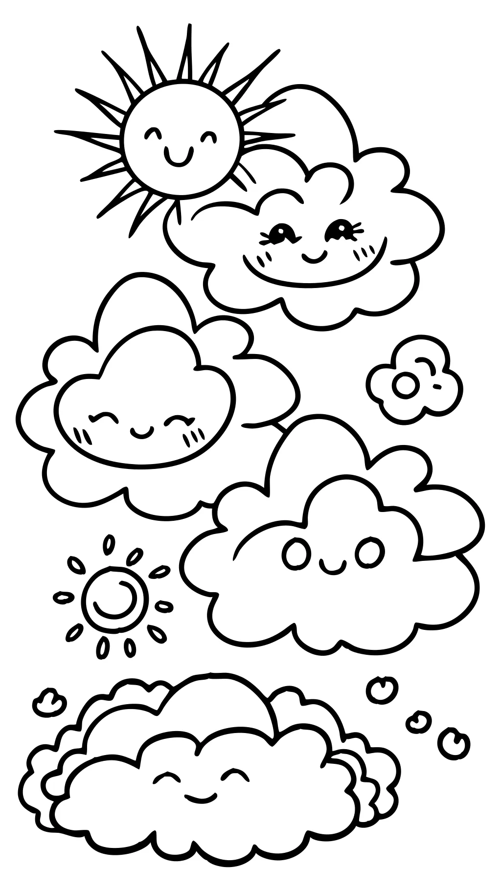 clouds coloring page